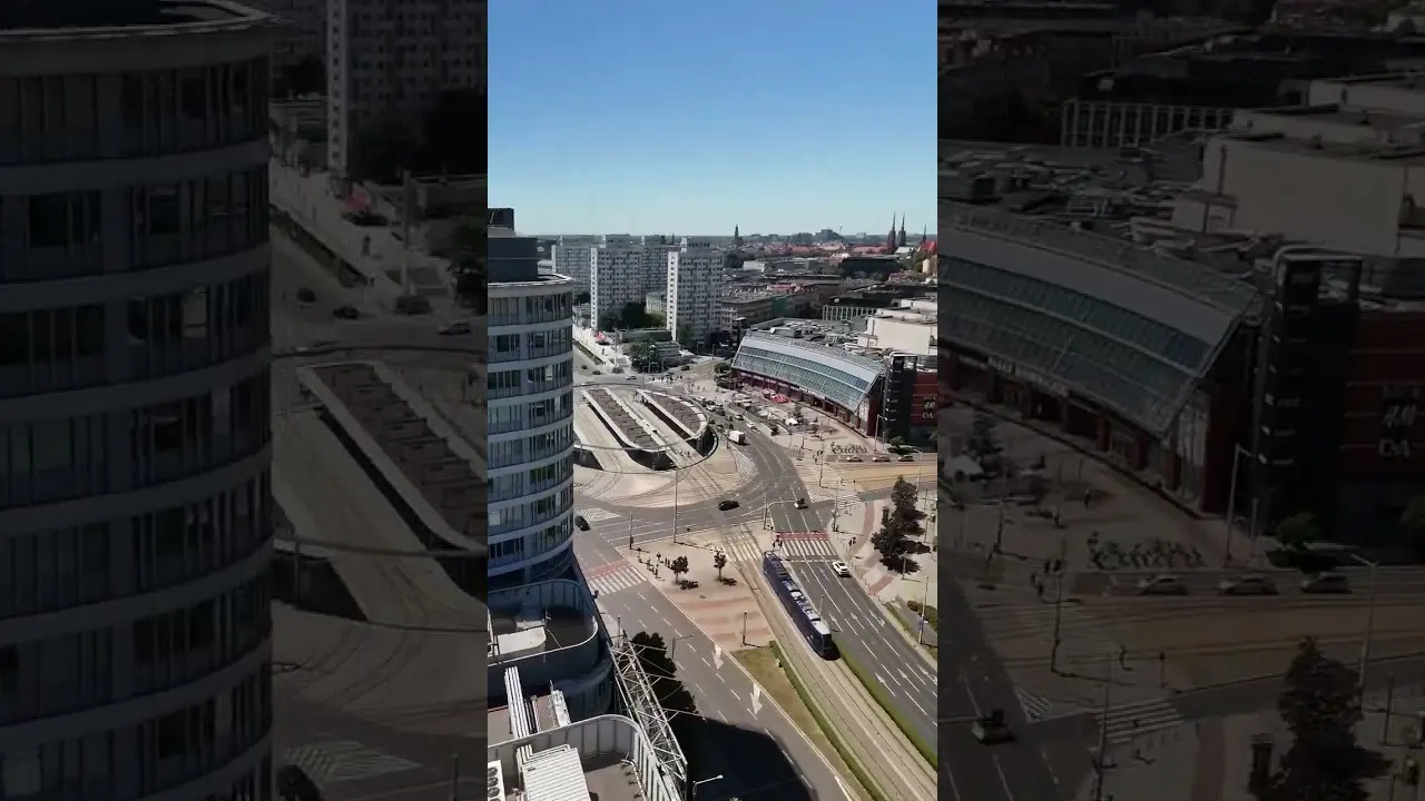 Pionowy kadr z realizacji dla Grunwaldzki Center